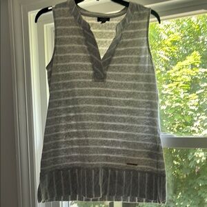 Gray Tan Sleeveless Tank Top